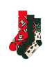 Happy Socks Socken 3-Pack Santa Socks Gift Set in red