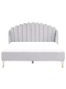 Beliani Doppelbett AMBILLOU in Grau/Gold - (W) 197 x (H) 126 x (L) 214 cm