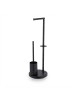 relaxdays WC Garnitur in Schwarz - (H)68 x Ø22 cm