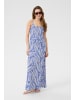 Kaffe Sommerkleid KAdahlia Regular fit in Blue/Chalk Palm Leafs