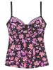 LASCANA Bügel-Tankini-Top in schwarz-pink