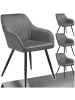 tectake Polstersessel gepolstert, in Samtoptik, gesteppt, 58 x 62 x 82 cm
