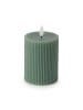 relaxdays 4 x LED Kerzen in Khaki - (H)13 x Ø 7,5 cm