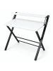 relaxdays Schreibtisch in Schwarz/ Weiß - (B)70 x (H)82 x (T)56 cm