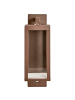 Beliani Wandleuchte für den Außenbereich INVER in Braun - (W) 12 x (H) 38 x (L) 17 cm