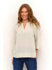 Kaffe Langarm-Bluse KAthea Regular fit in Light Sand Linen