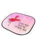 Mr. & Mrs. Panda Sonnenschutz Flamingo Yoga mit Spruch in Aquarell Pink