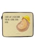 Mr. & Mrs. Panda Laptop Tasche Igel Beten mit Spruch in Gelb Pastell