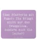 Mr. & Mrs. Panda Mouse Pad Spruch Humorvolle Pfarrerin mit Spruch in Lavendeltraum