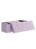 SONGMICS Sitzbank Minota in Lila - (B)110 x (H)38 x (T)38 cm
