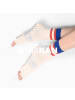MUNADUNA Yoga-/Pilates-Zehensocken mit offenen Zehen – Streifen-Design in Weiß