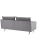 Beliani 3-Sitzer Sofa MAURA in Grau/Gold - (W) 185 x (H) 83 x (L) 78 cm