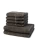 Vossen 4 X Handtuch 2 X Duschtuch im Set Vienna Style Supersoft in Slate grey