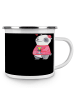 Mr. & Mrs. Panda Camping Emaille Tasse Brautjungfern Wunder mit ... in Schwarz