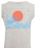 F4NT4STIC Damen T-Shirt PLUS SIZE Kanagawa Welle in grau meliert