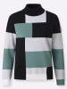 WITT WEIDEN Langarm-Pullover in jade-schwarz-gemustert