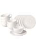 Villeroy & Boch 6er Set Kaffeetassen mit Untertassen NewMoon 190 ml in weiß