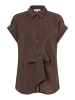 More & More stylishe Hemdbluse mit Knot-Detail in chocolate