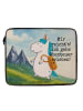 Mr. & Mrs. Panda Laptoptasche Einhorn Bergsteiger Design mit Spruch in Weiß