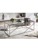 SalesFever Cochtisch 120x60 cm Glasplatte Klar und Metallgestell in Silber