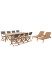 Beliani 9-tlg Gartentisch Set CESANA in Braun/Grau