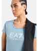 EA7 T-Shirt 'Shiny' in hellblau