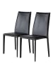 home24 home24 Esszimmerstuhl 2er-Set im modernen Stil in Schwarz