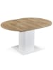 B&D Home Ausziehtisch WIM in Sandeiche-Weiß - (B)100-140 x (H)74 x (T)100 cm