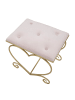 Mauro Ferretti Herzförmiger Hocker aus rosa Stoff, 50 x 37,5 x 51,5 cm