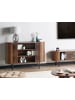 Beliani Sideboard TAROON in Braun/Schwarz - (W) 120 x (H) 80 x (L) 40 cm