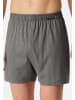 Schiesser Boxershorts Singel-Jersey in Grau / schwarz