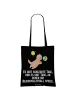 Mr. & Mrs. Panda Shopping Tasche Otter Beachvolleyball mit Spruch in Schwarz