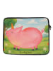 Mr. & Mrs. Panda Laptop Bag Einhorn Schwein Design ohne Spruch in Weiß