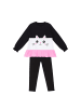 Denokids Zweiteiler Frilled Cat in schwarz