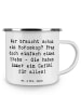 Mr. & Mrs. Panda Emaille Tasse Spruch Krebs Gefühl mit Spruch in Weiß