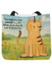 Mr. & Mrs. Panda Shopper Tasche Einhorn Katze Design mit Spruch in Weiß