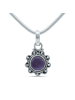 mantraroma 925er Silber - Ketten (L) 13 x (B) 23 mm mit Amethyst