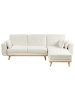 Beliani 4-tlg 3-Sitzer Sofa KAARINA in Weiß/Braun linksseitig