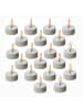 Adilina 20x LED Teelichter mit Batterien Timer flackernd D: 3,8cm weiß