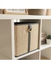 relaxdays 2x Aufbewahrungskorb in Natur/ Schwarz - (B)30 x (H)30 x (T)30 cm