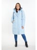 Albee Women Plus Size Steppmantel in Hellblau