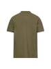 Camel Active Poloshirt mit Kontrastdetails in Olivgrün