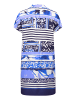 Betty Barclay Sommerkleid mit überschnittenen Ärmeln in Blau/Weiß