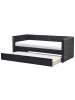 Beliani Tagesbett CHAVONNE in Schwarz - (W) 99 x (H) 80 x (L) 218 cm