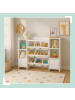 relaxdays Kinderregal in Weiß - (B)139 x (H)94 x (T)30 cm