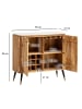KADIMA DESIGN Hausbar Akazie Massivholz 95x90x41 cm Weinbar Echter Marmor, Kleine