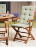 Beliani 2er-Set Gartenstuhl MAUI PREMIUM in Heller Holzfarbton/Grün