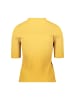 Zero  Feinstrickpullover kurzarm mit Rüschenkante in Oil Yellow