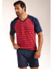 LE JOGGER Pyjama in grau-meliert, rot