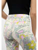 ANGELS  7/8 Hose Hose Ornella mit Blumen-Print in HIMBEER